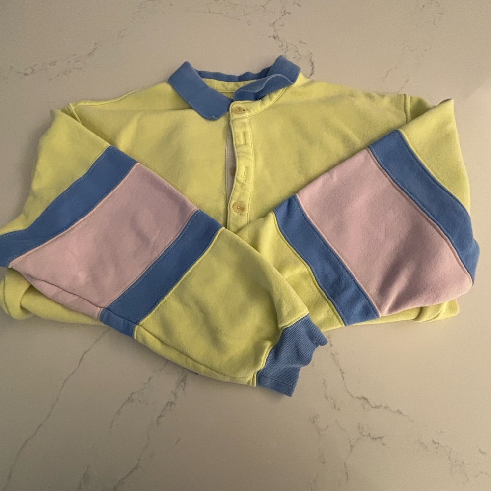 BDG Yellow and Blue Sweatshirt Casual Sporty Top